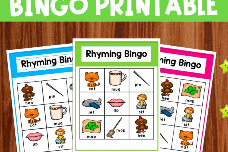 Printable Preschool Rhyming Games