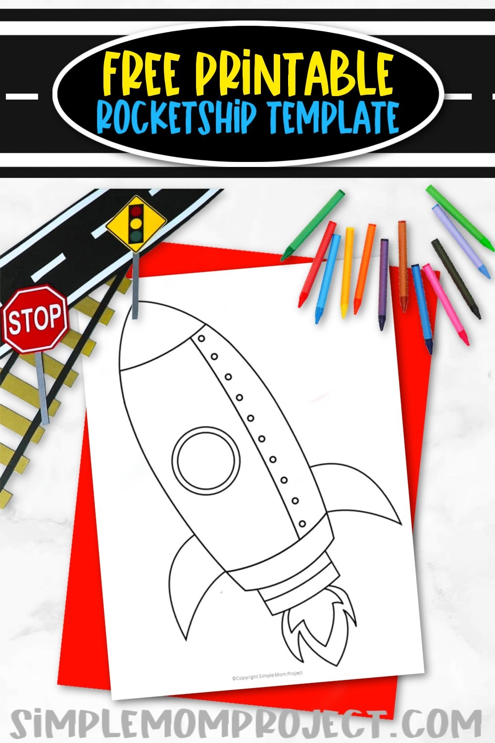 Rocket Ship Printable Template Preschool