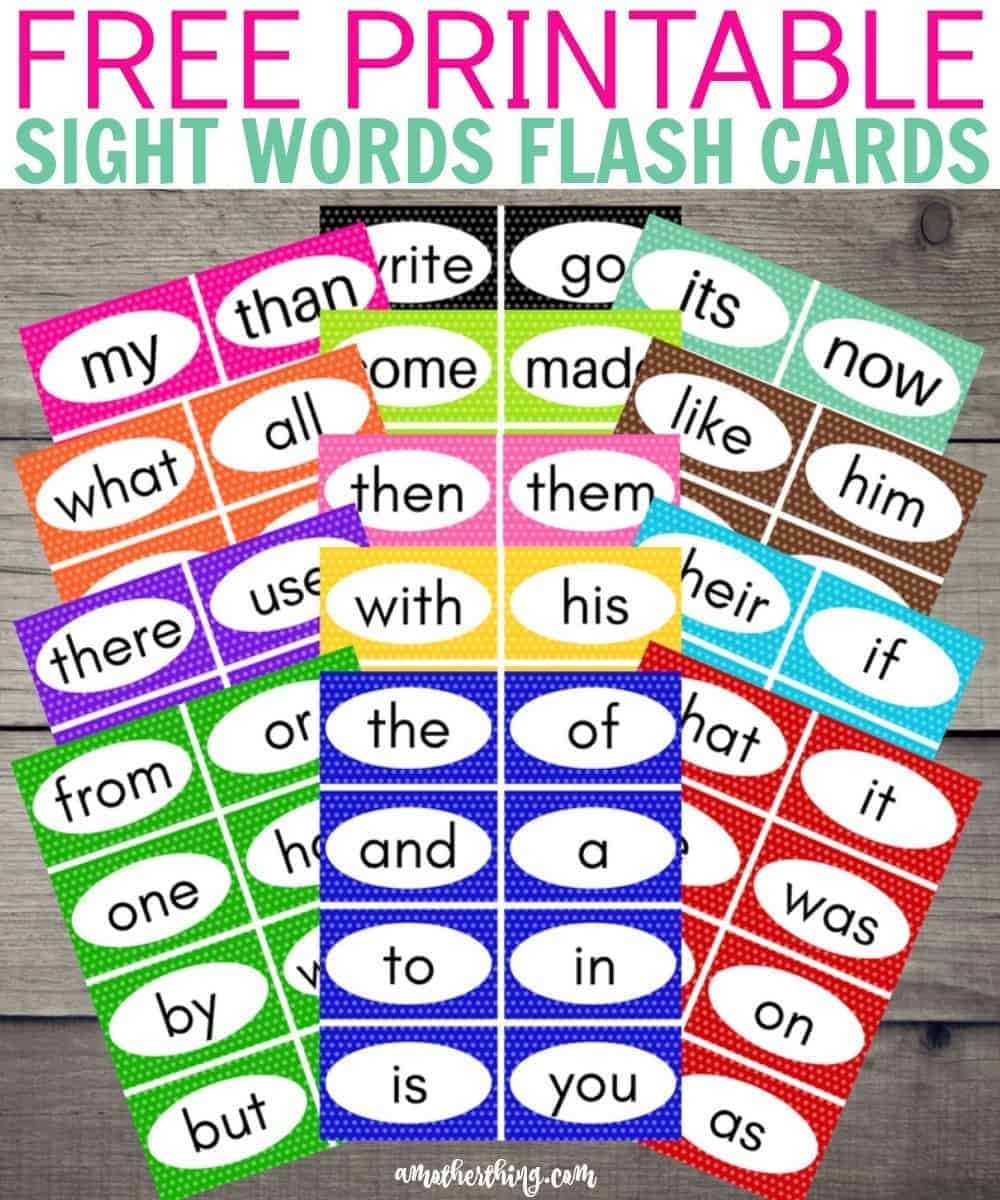 Sight Words Flash Cards Printable Preschool Sight Words Flash Cards Printable Preschool