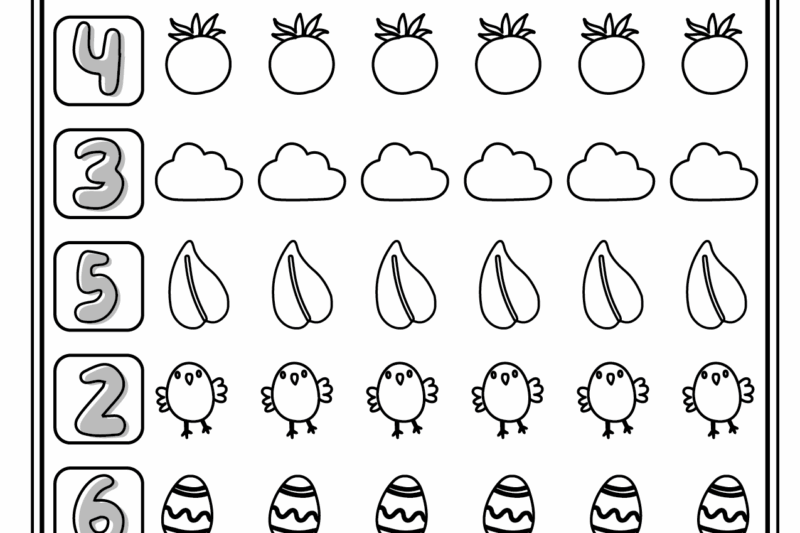 Printable Spring Math Activities For Preschoolers