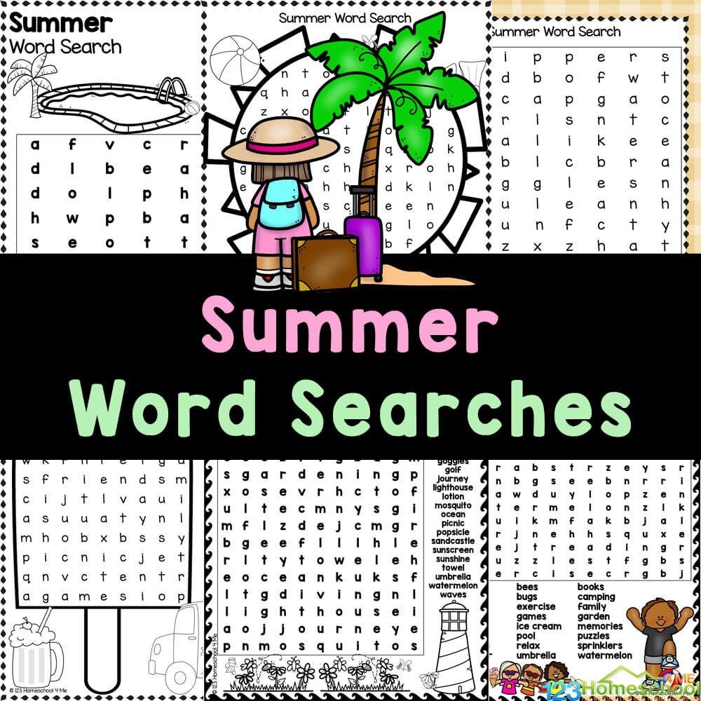 Summer Words Worksheets For Kindergarten