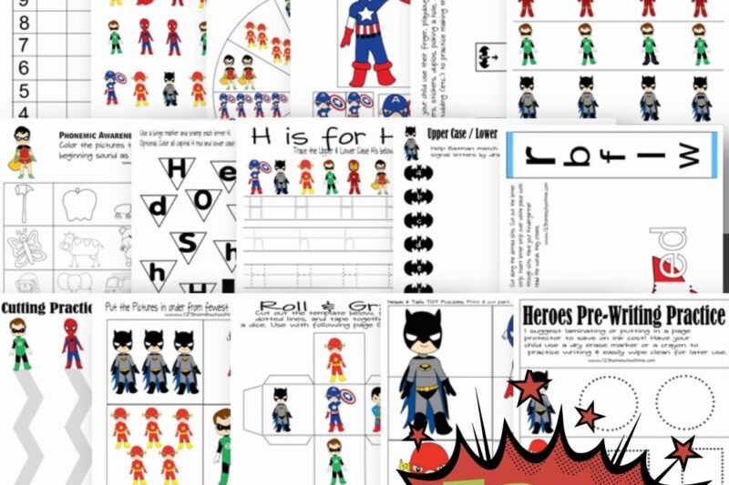 Superhero Printables For Preschool