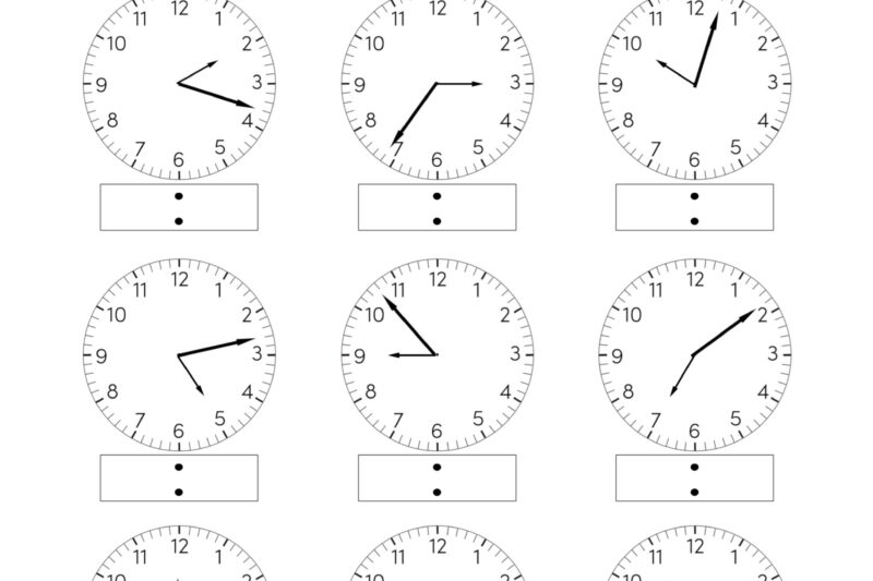 Free Printable Worksheets Telling Time