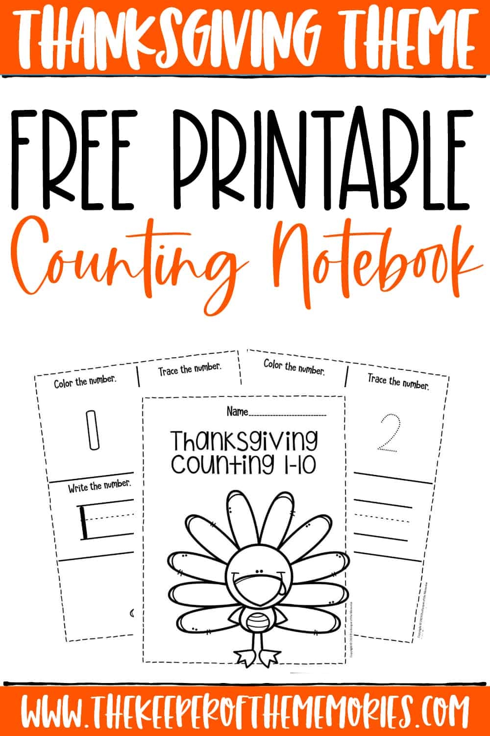 Free Printable Thanksgiving Numbers Preschool Worksheets