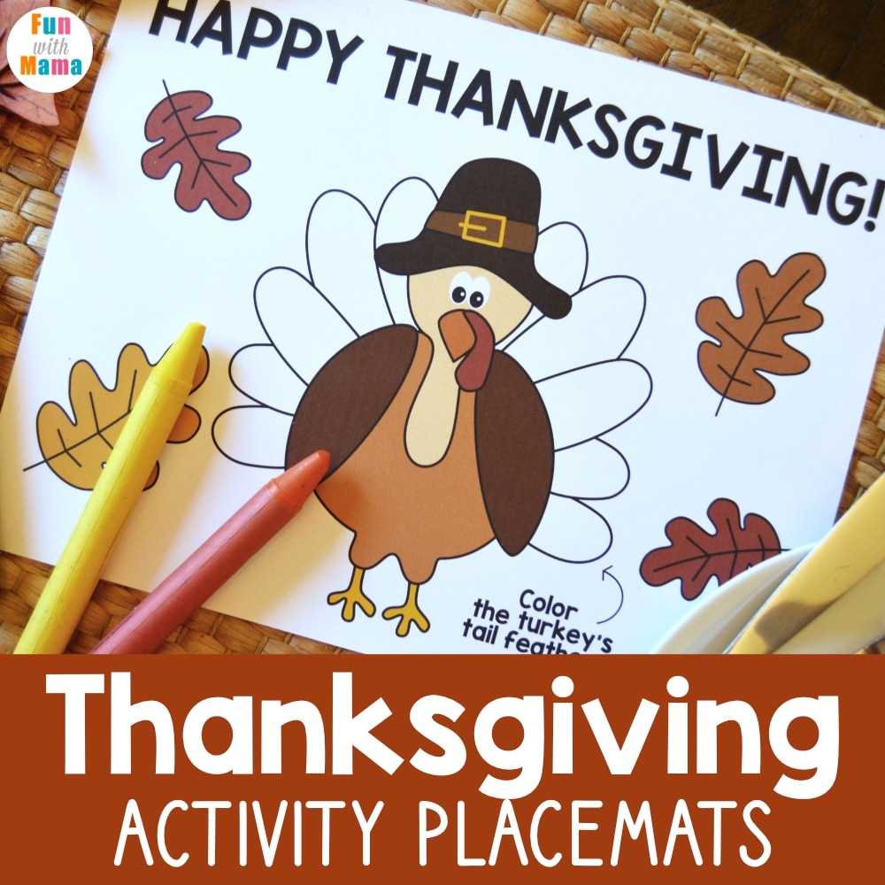 Free Printable Thanksgiving Placemats Fun With Mama
