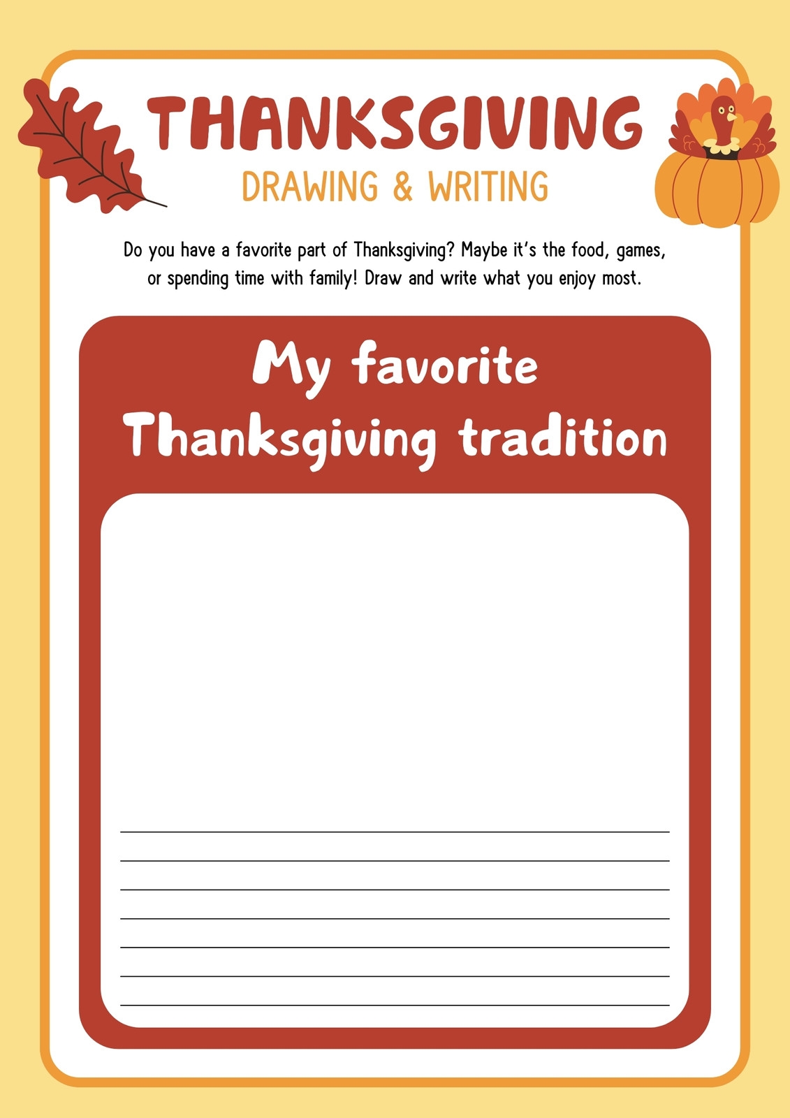 Free Printable Thanksgiving Worksheet Templates Canva
