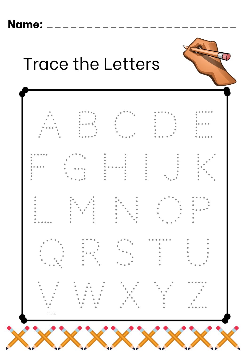 Free Printable Tracing Letters Worksheets Pdf