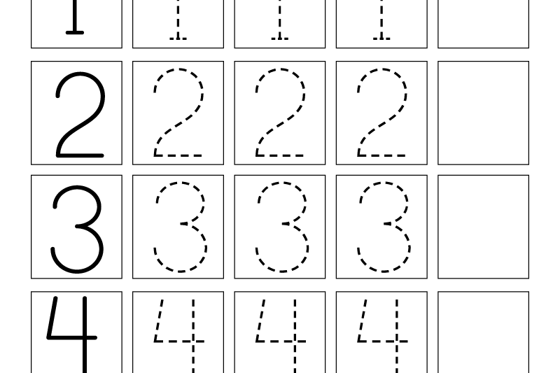 Printable Kindergarten Numbers Worksheets