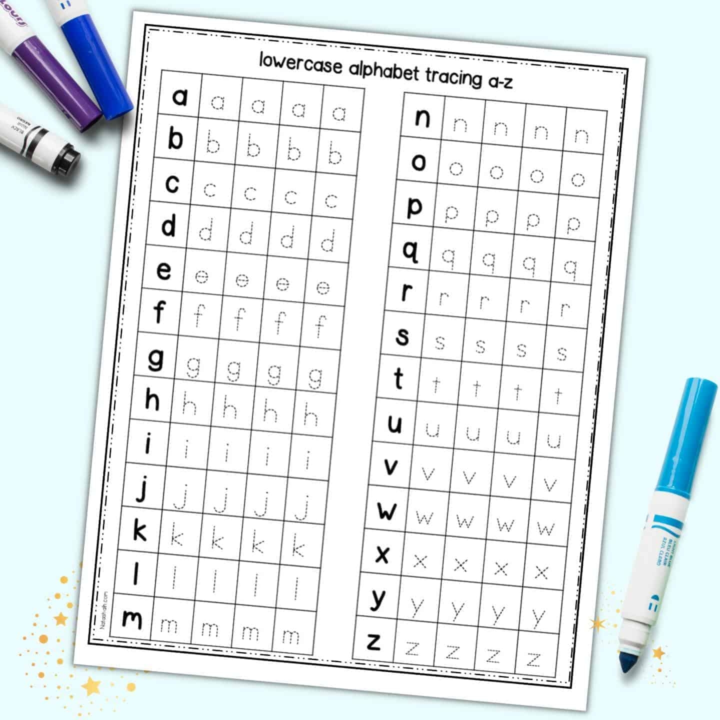 Printable Lowercase Alphabet Worksheets