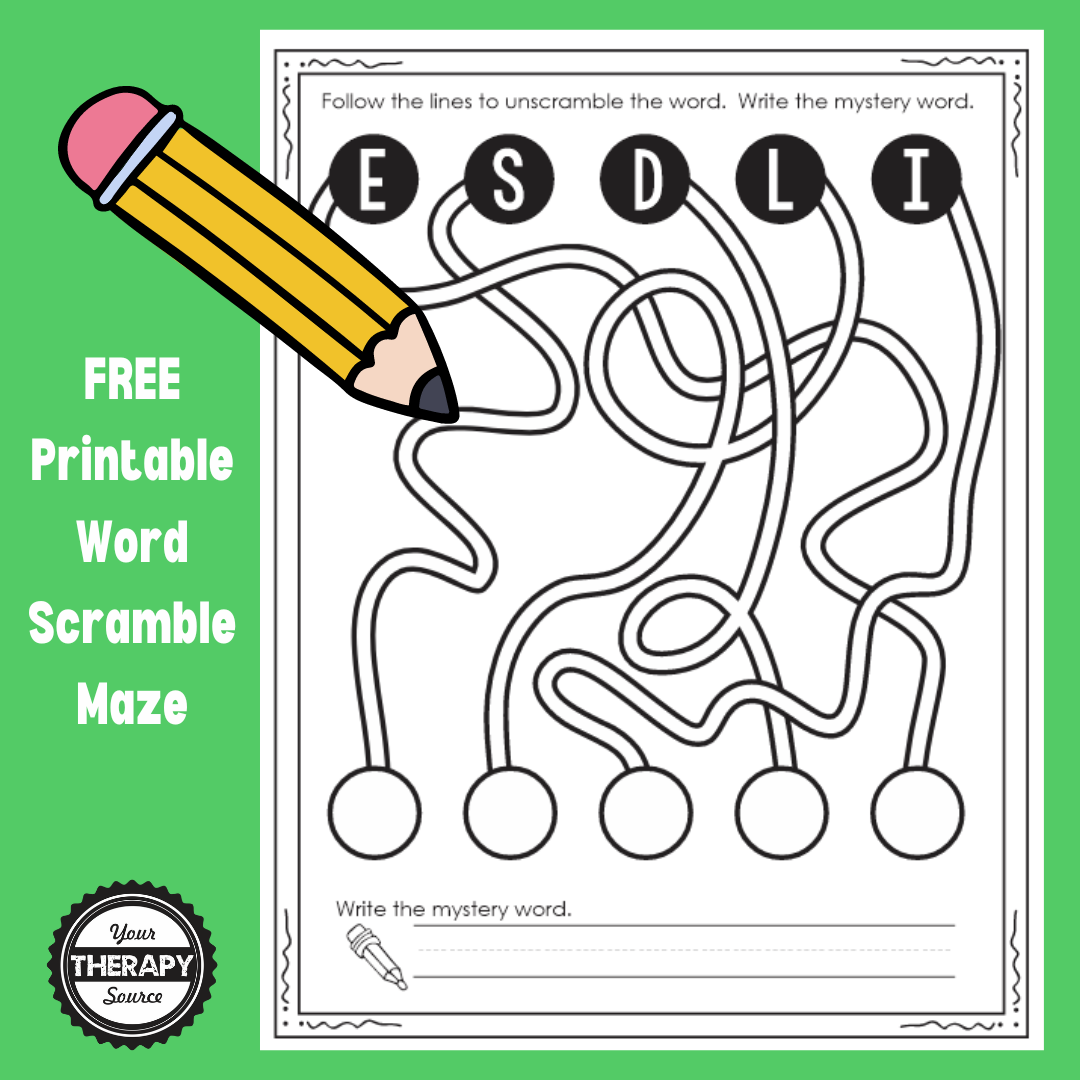 Sentence Maze Worksheets