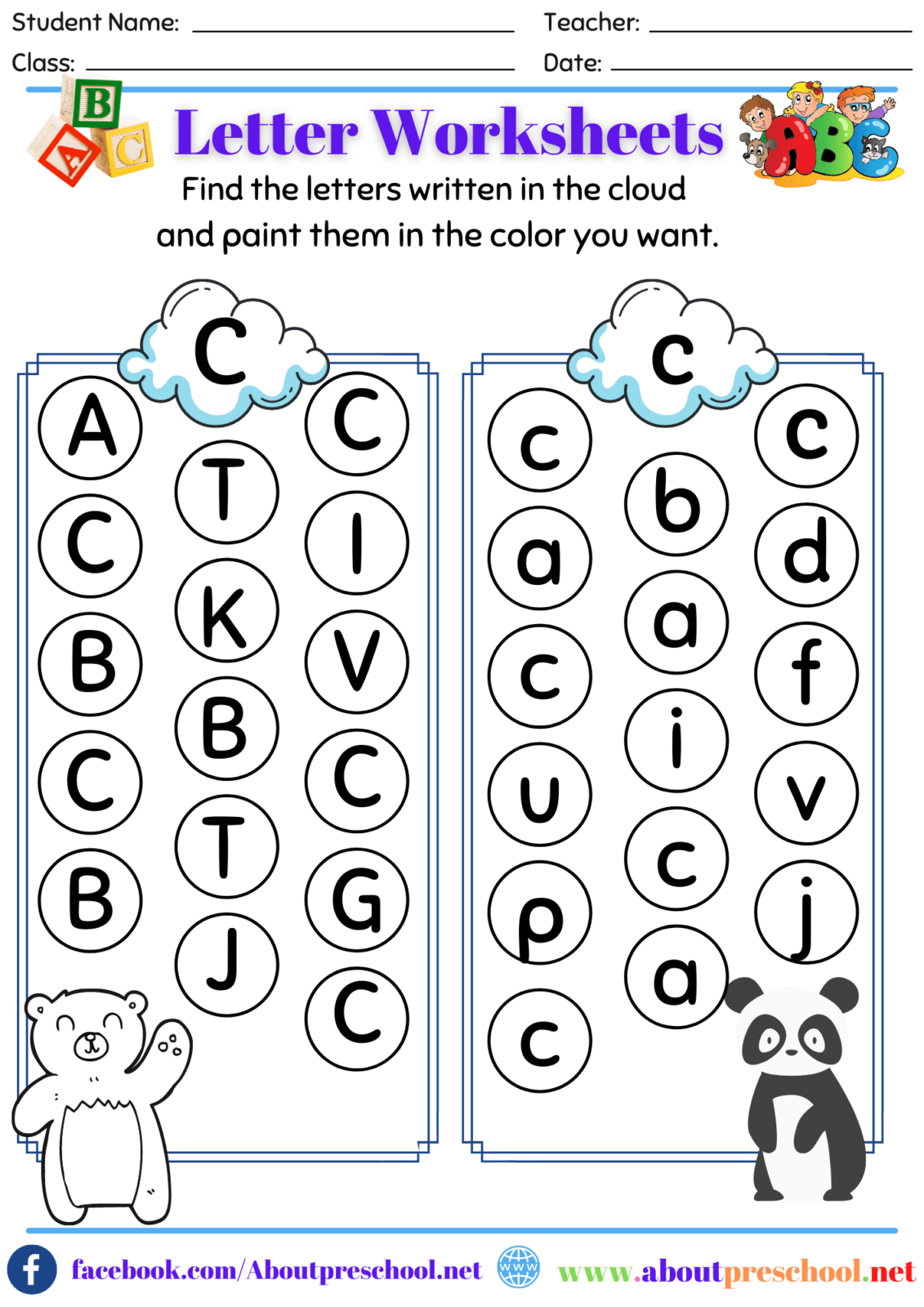 Printable Kindergarten Worksheets 0-5