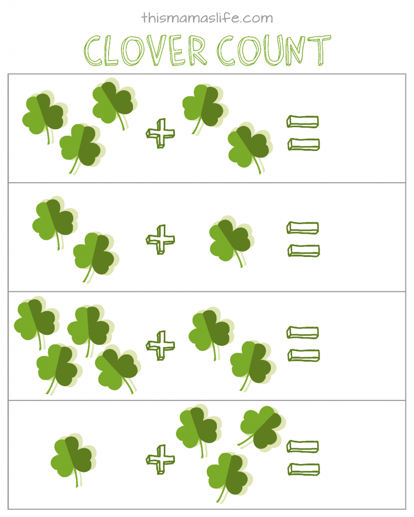 Free Printables St Patrick s Day Counting Match Up U0026 Word Practice This Mama s Life