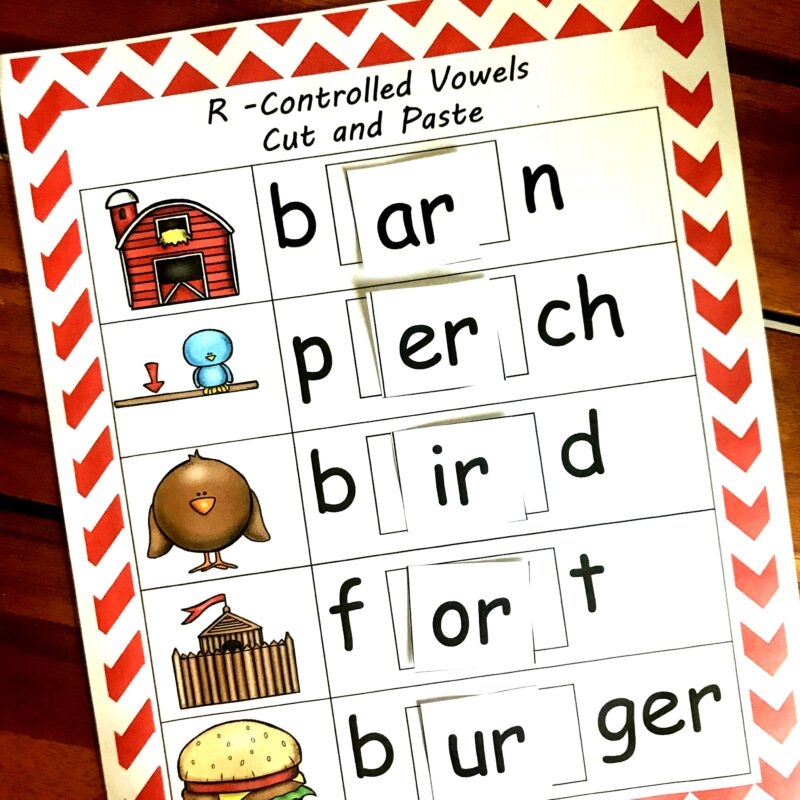 FREE R Controlled Vowels Worksheets