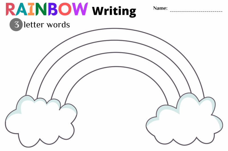 Free Printable Rainbow Writing Worksheets
