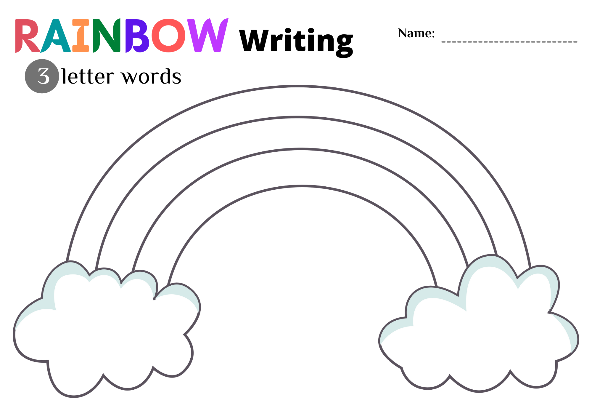 Free Rainbow Write Worksheet Download Free Rainbow Write Worksheet Png Images Free Worksheets On Clipart Library
