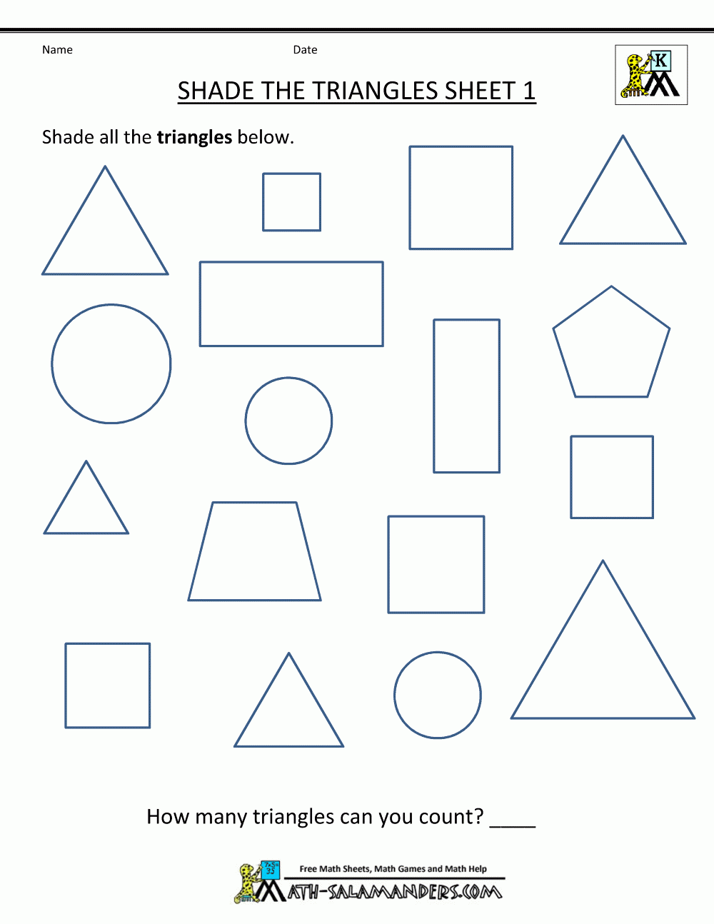Preschool Printable Shapes Worksheets
