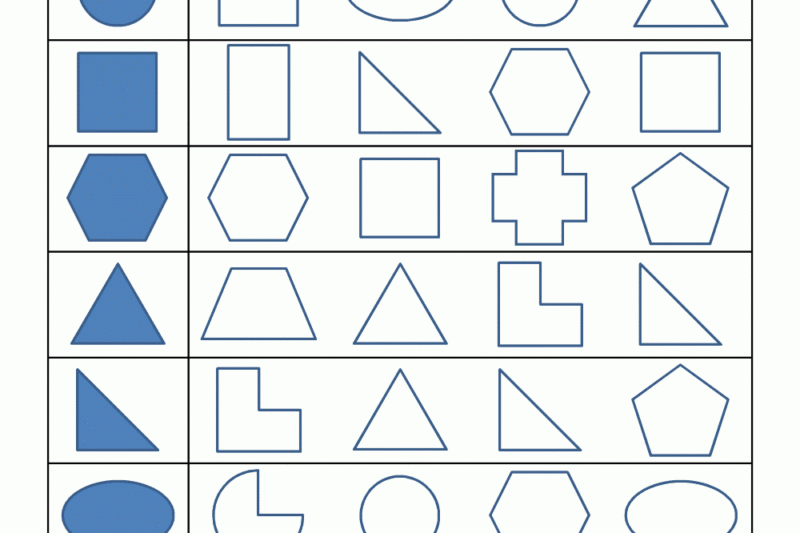 Free Printable Shapes Worksheets For Kindergarten