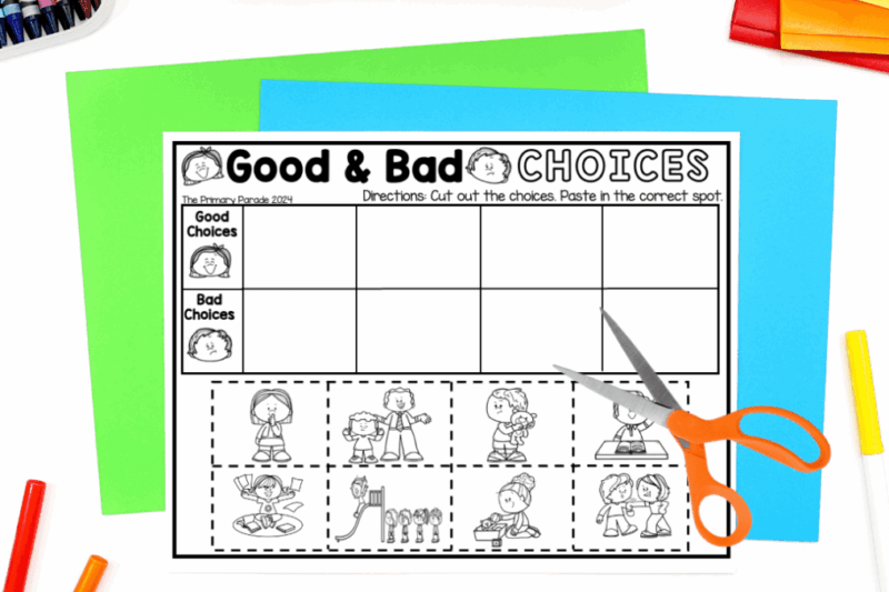 Kindergarten Social Skills Printable Worksheets