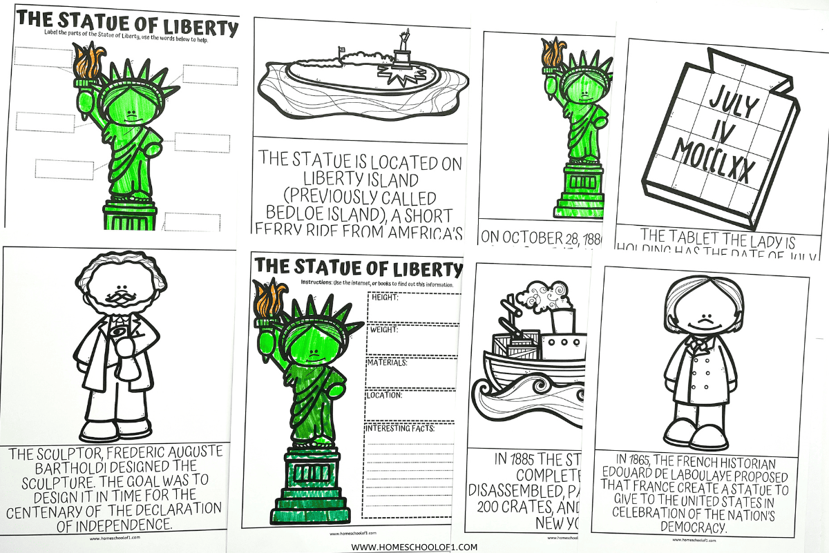 Free Statue Of Liberty Worksheets For Kids