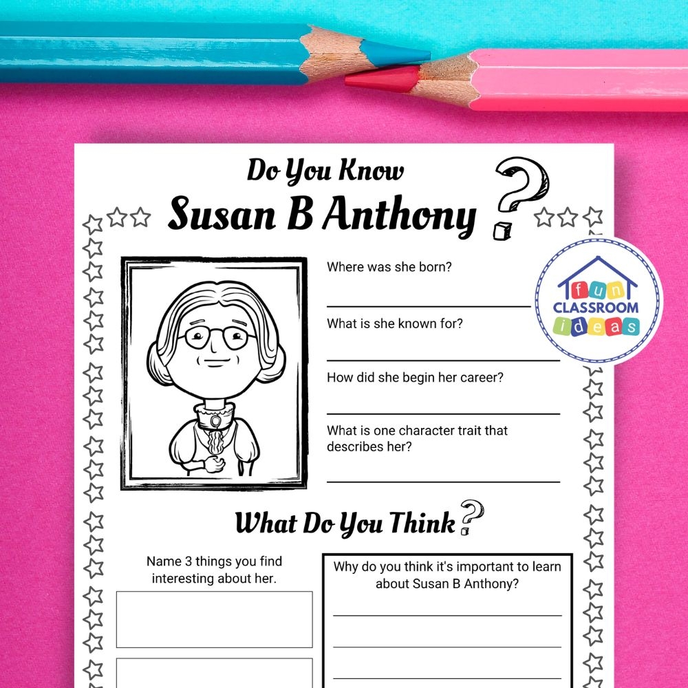 Free Susan B Anthony Worksheet Level Up Your Worksheets