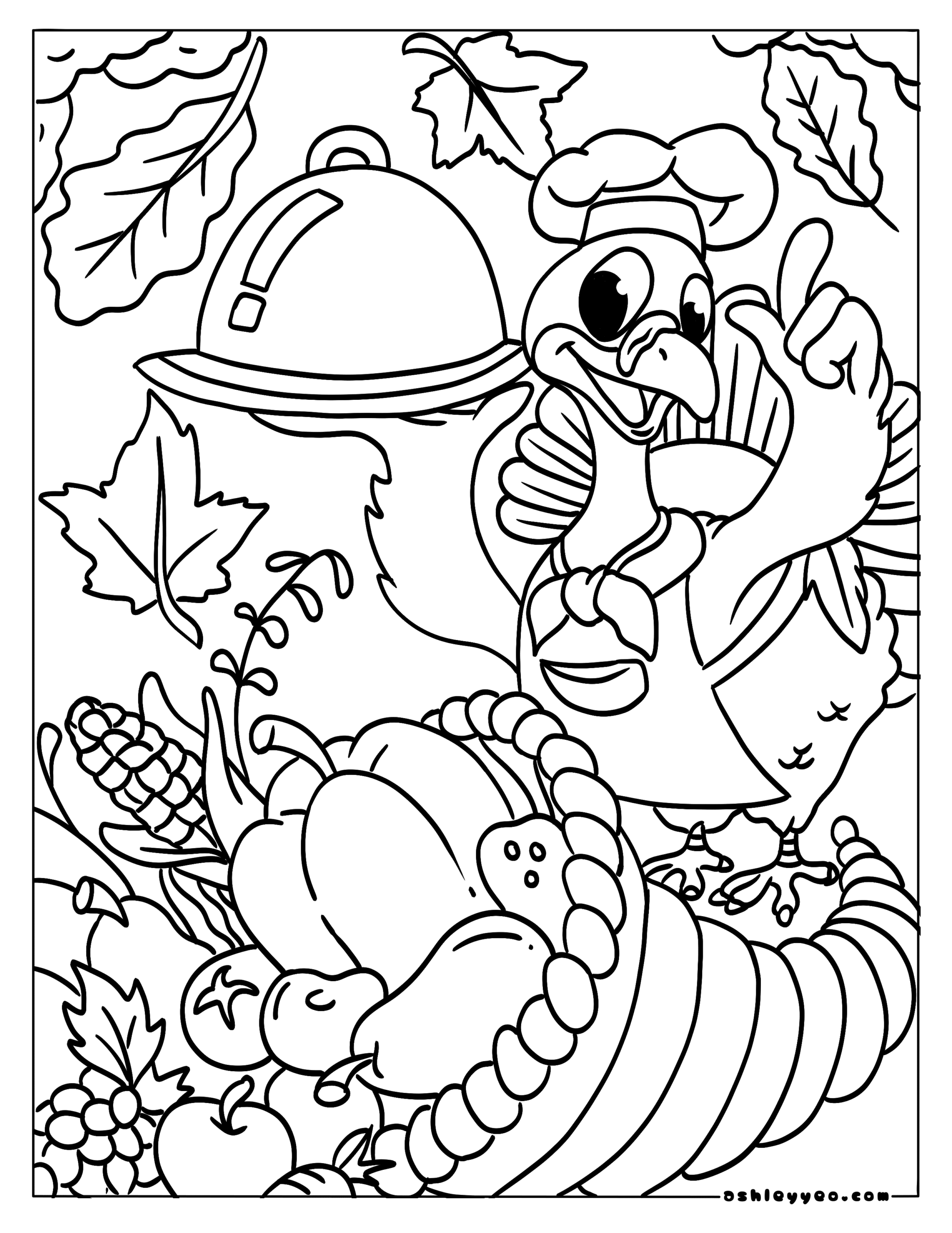 Printable Thanksgiving Coloring Pages For Preschoolers