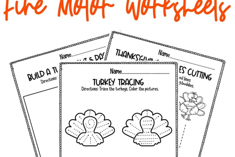 Free Thanksgiving Preschool Printables