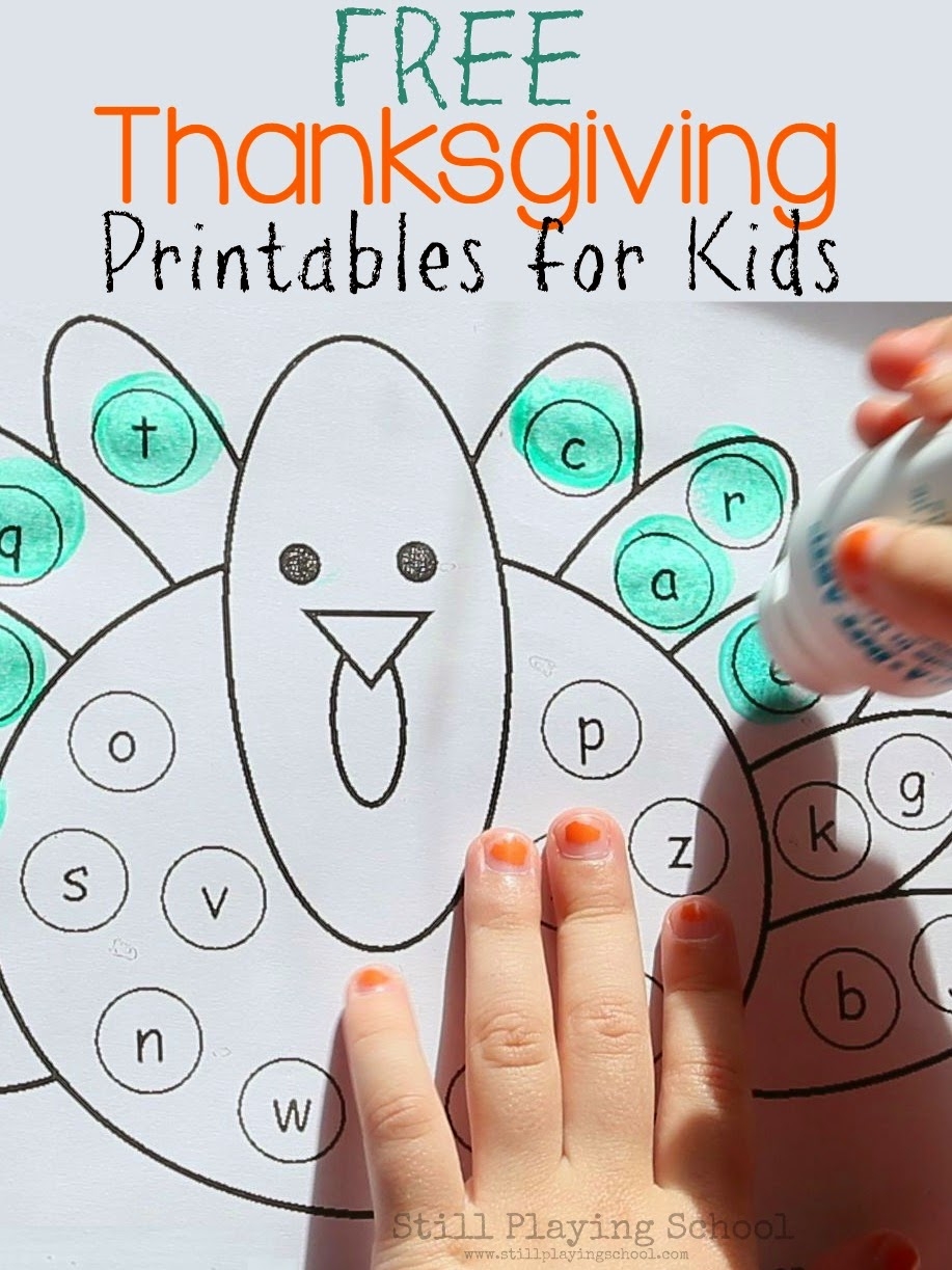 Free Thanksgiving Printables And Activities For Kids Still 