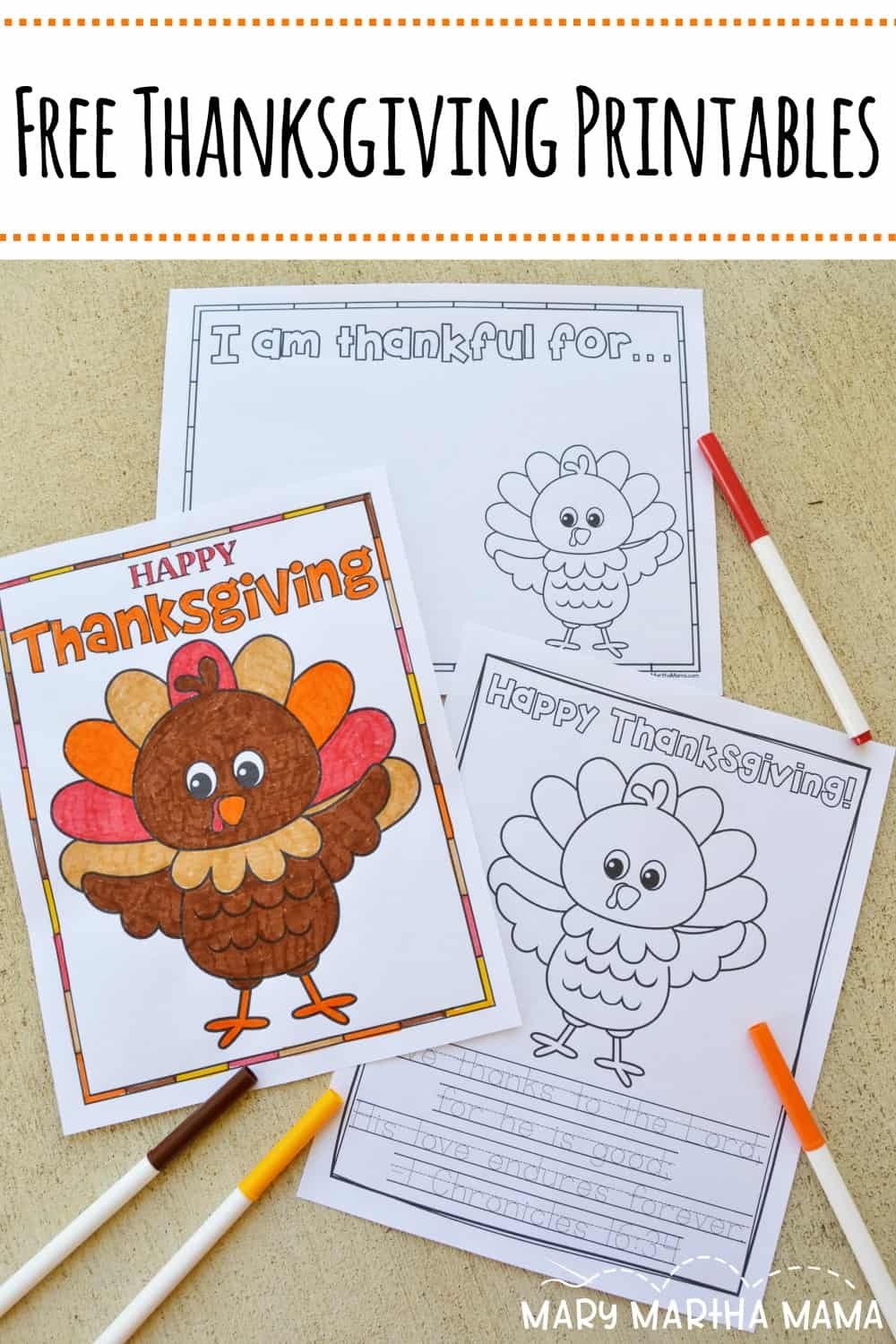 Free Thanksgiving Printables For Kids Mary Martha Mama
