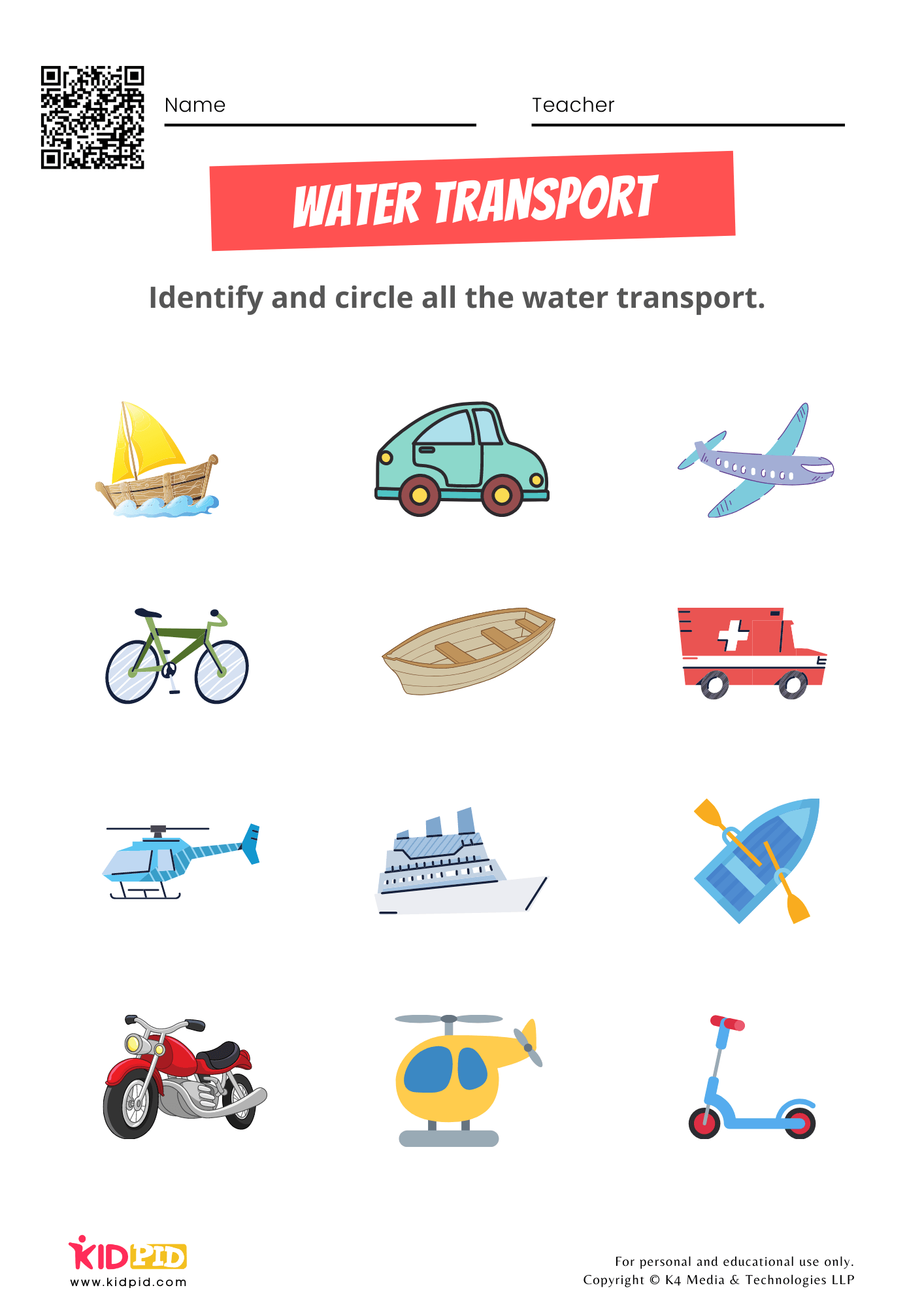 Transportation Preschool Printables Hands On Activities