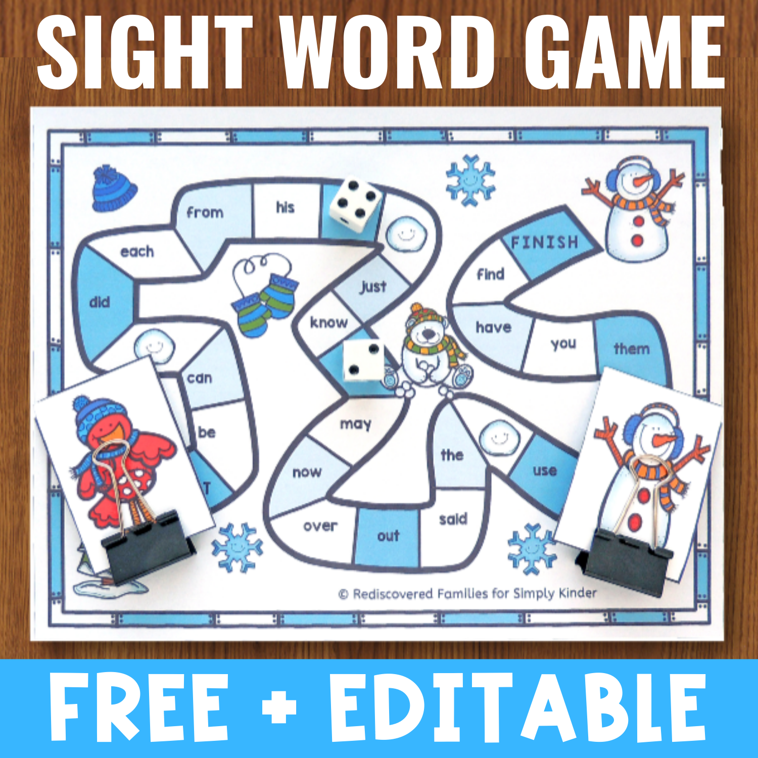 Preschool Printable Sight Word Games
