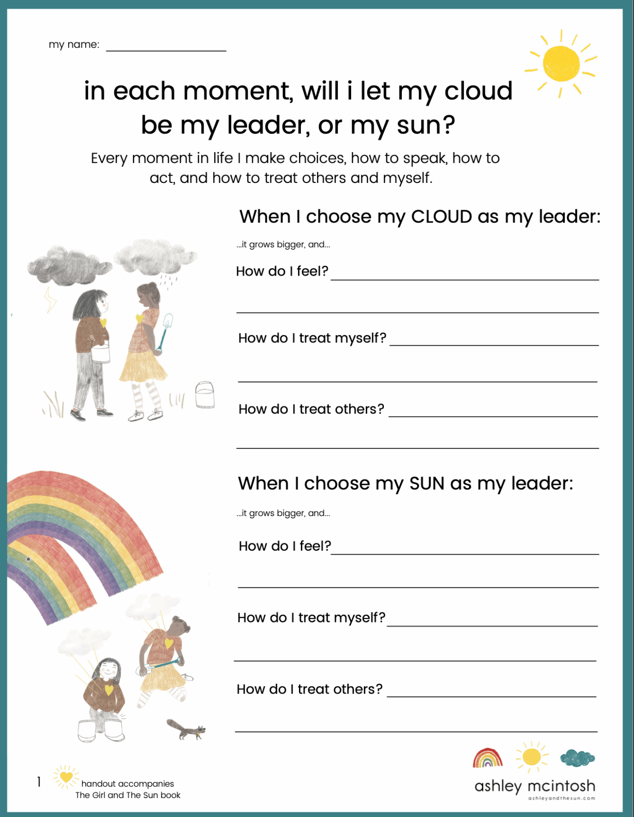 Free Worksheets On Kindness U0026 Self Regulation For Parents