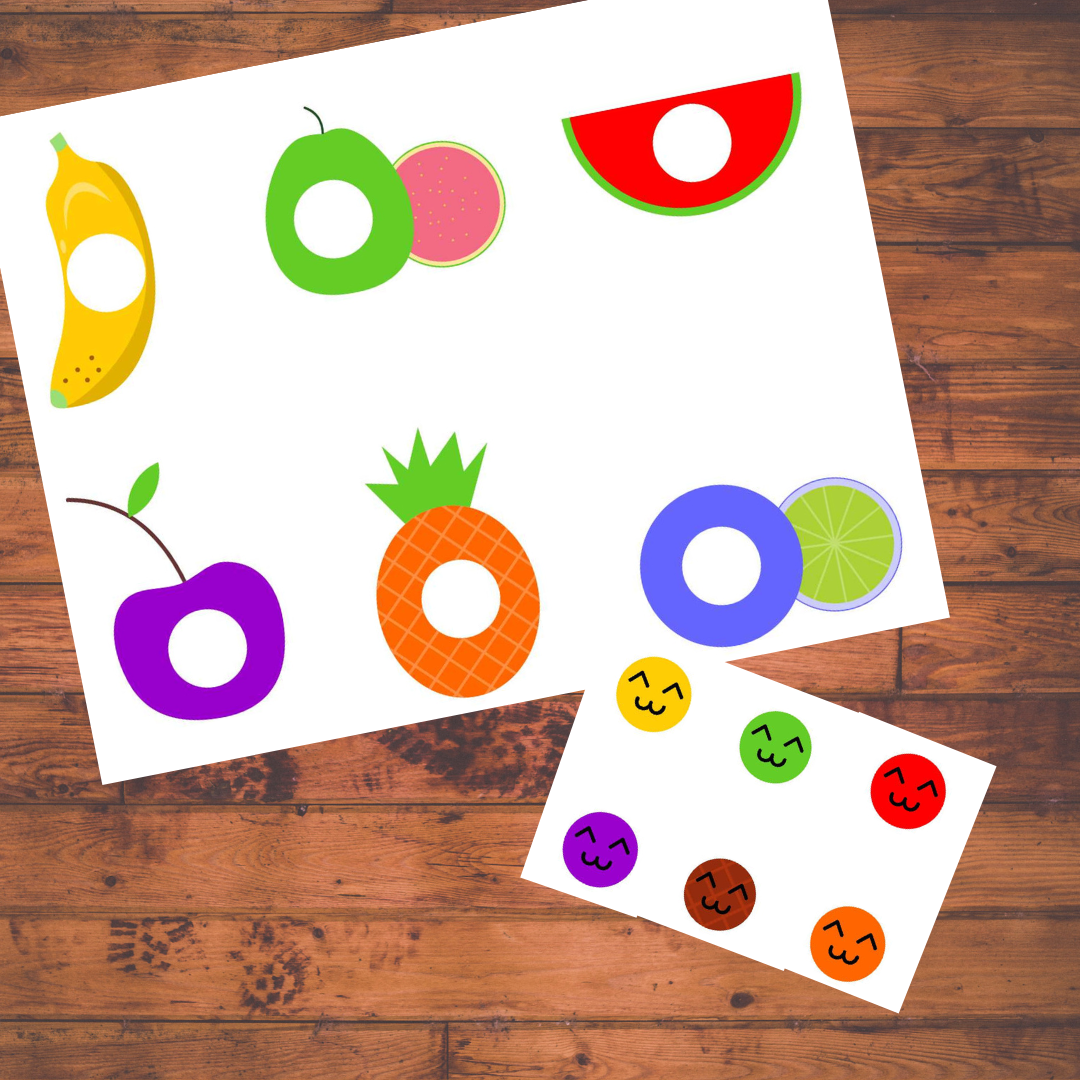 Fruits Color Matching Activity Teach Colors Kid Activity