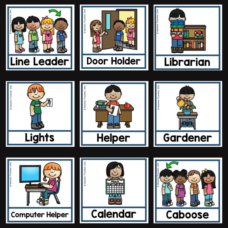 Preschool Job Helper Printables