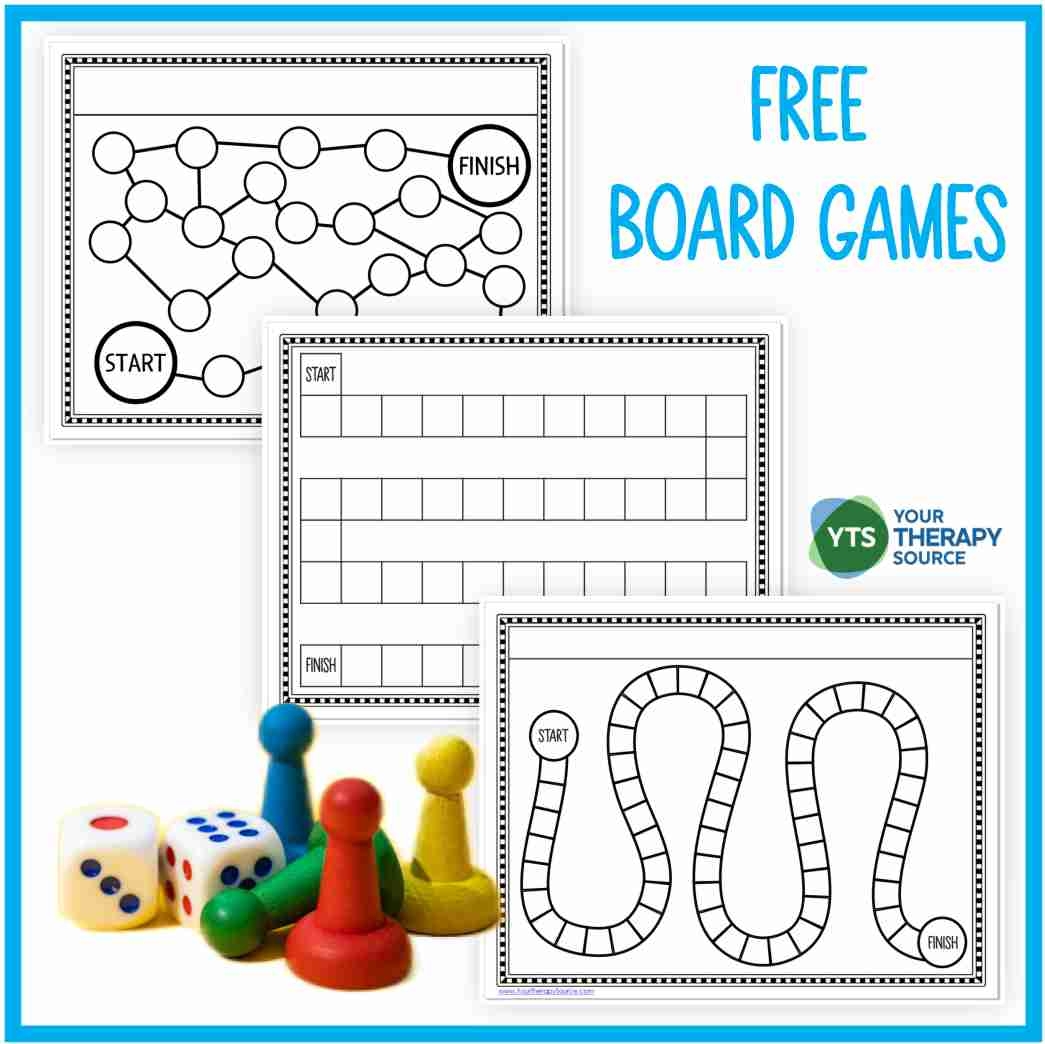 Game Board Printable FREE Your Therapy Source