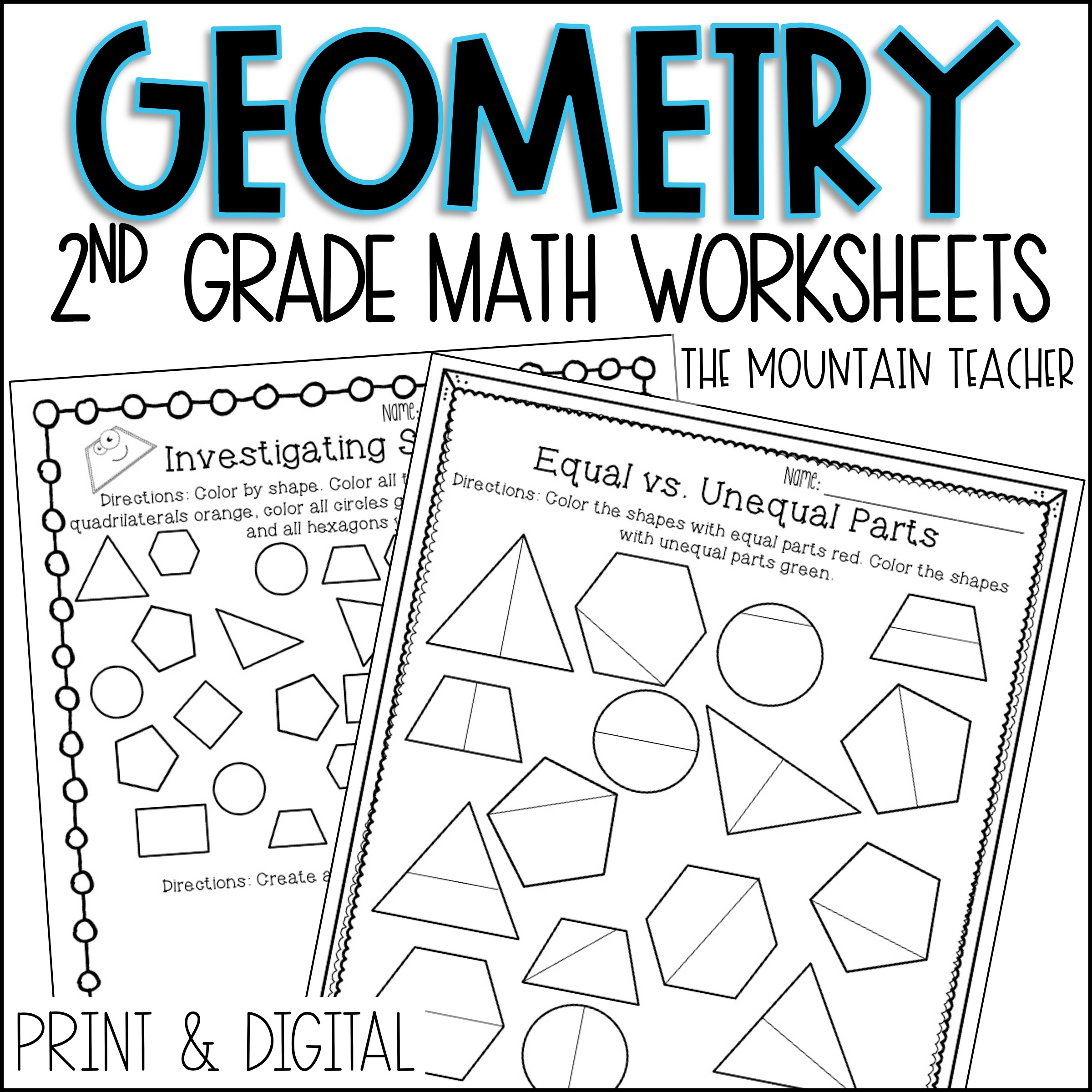 Geometry Worksheets And Assessments Printable And Google Slides 
