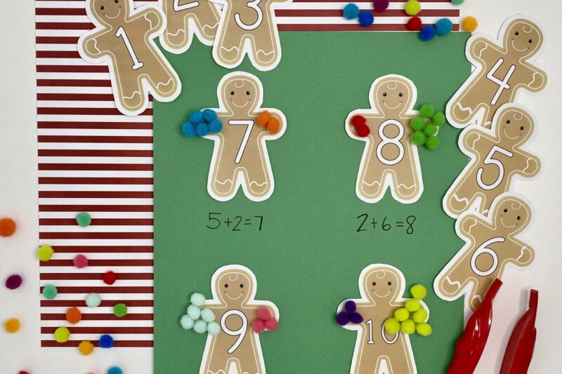 Gingerbread Man Preschool Counting Free Printables