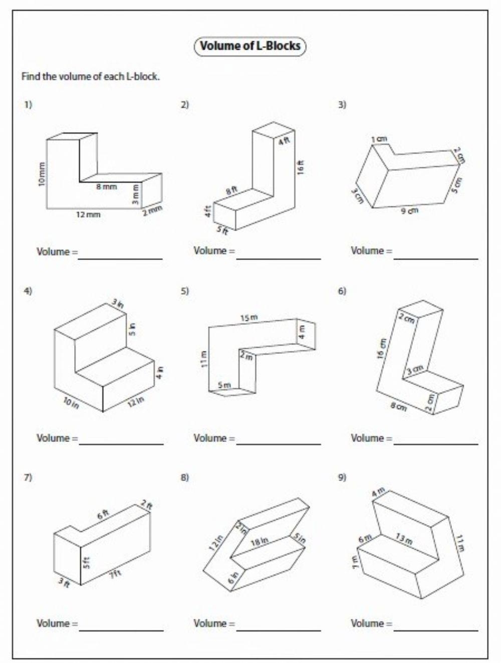 Grade 5 Volume Worksheets Free Printables Math Worksheets Worksheets Library