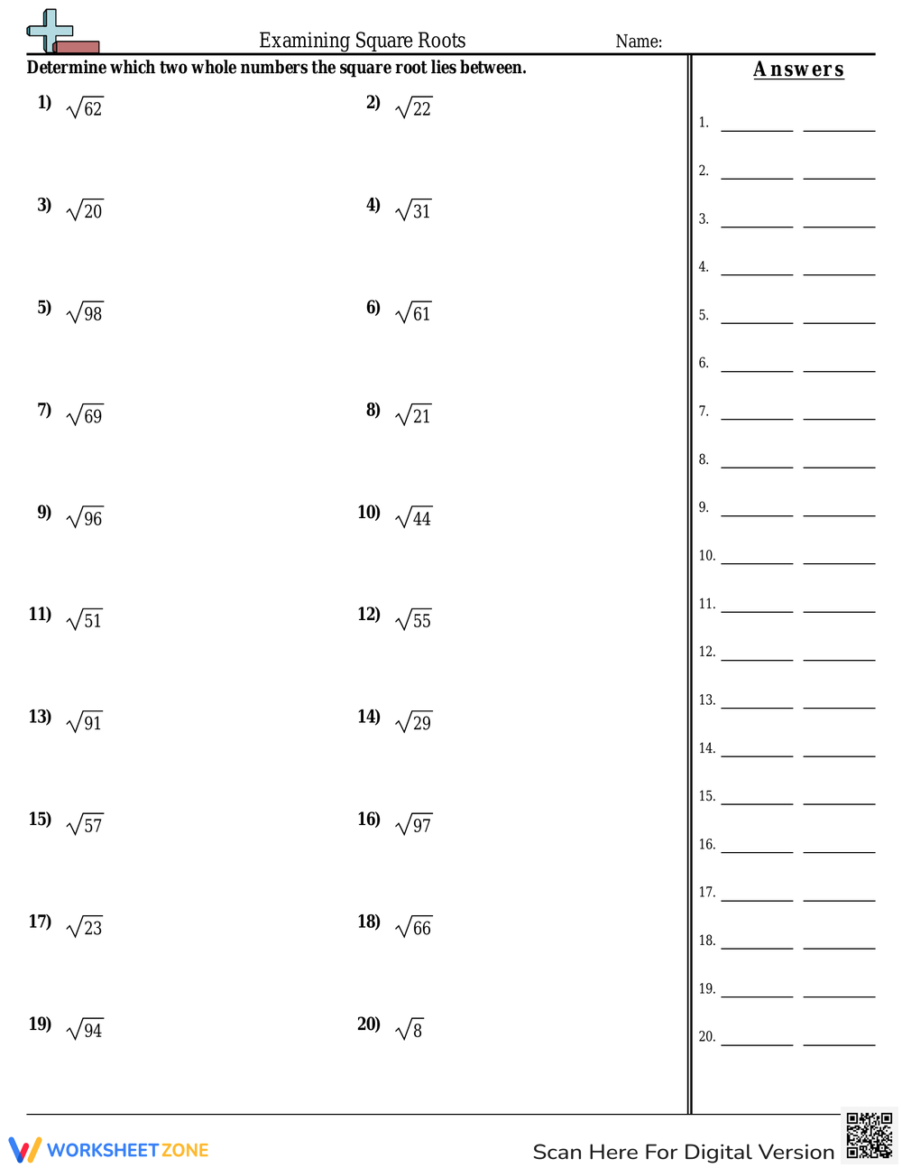 Grade 8 Estimating Square Roots Worksheets 2025 Grade 8 Estimating Square Roots Worksheets 2025