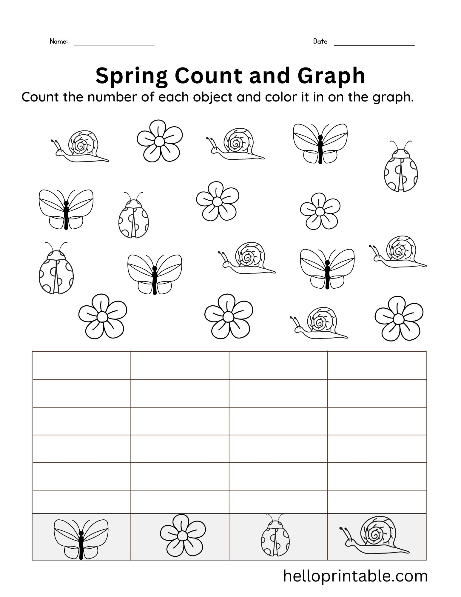 Graph Practice Worksheets For Kindergarten Helloprintable