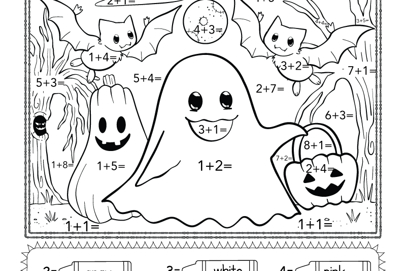 Halloween Math Worksheets Kindergarten Free