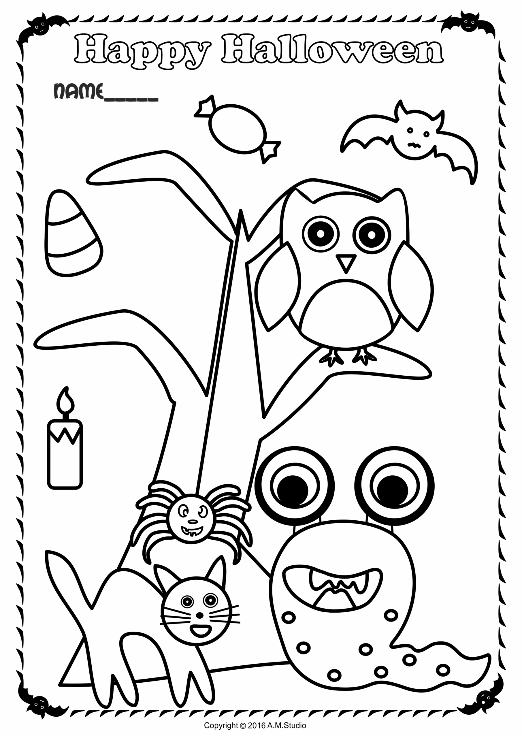 Halloween Coloring Pages For Kids Printable