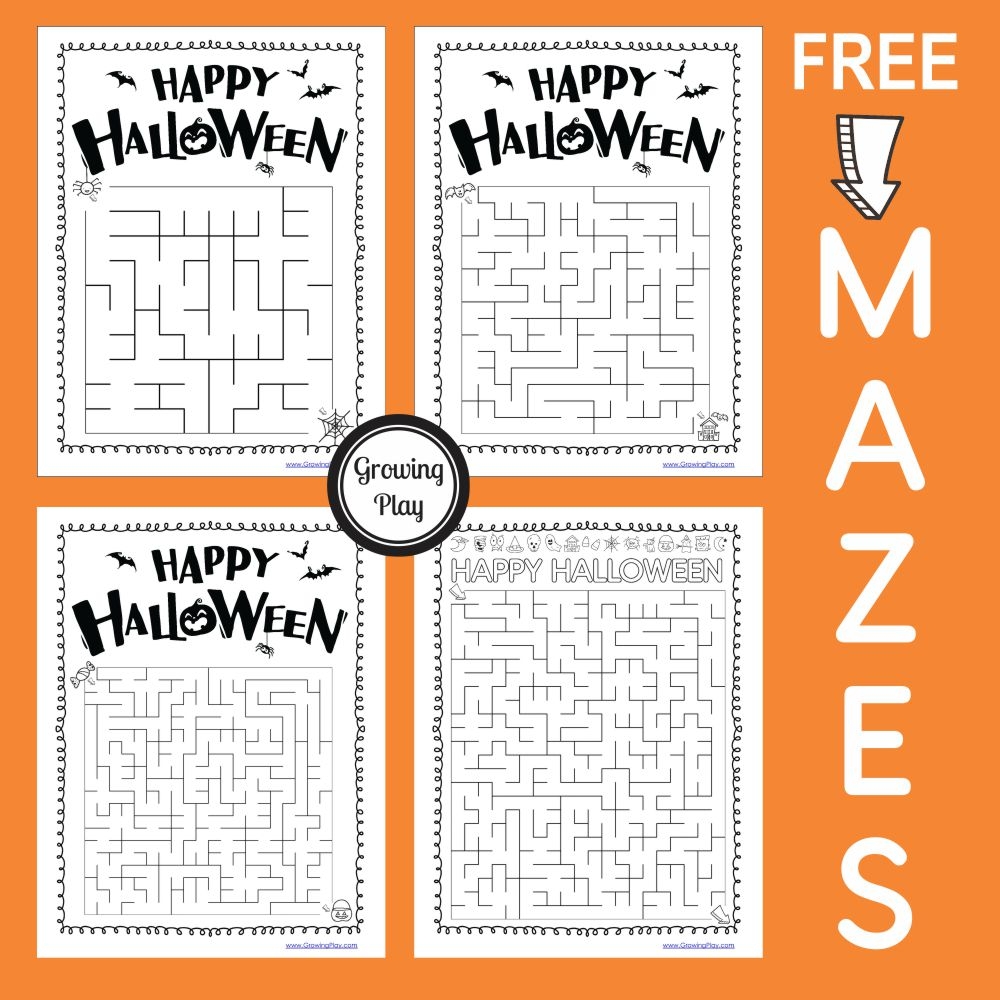 Printable Halloween Mazes For Preschoolers