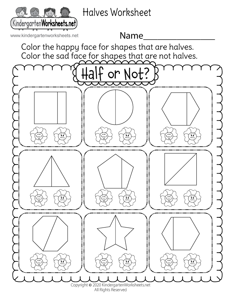 Halves Worksheet Free Printable Digital U0026 PDF
