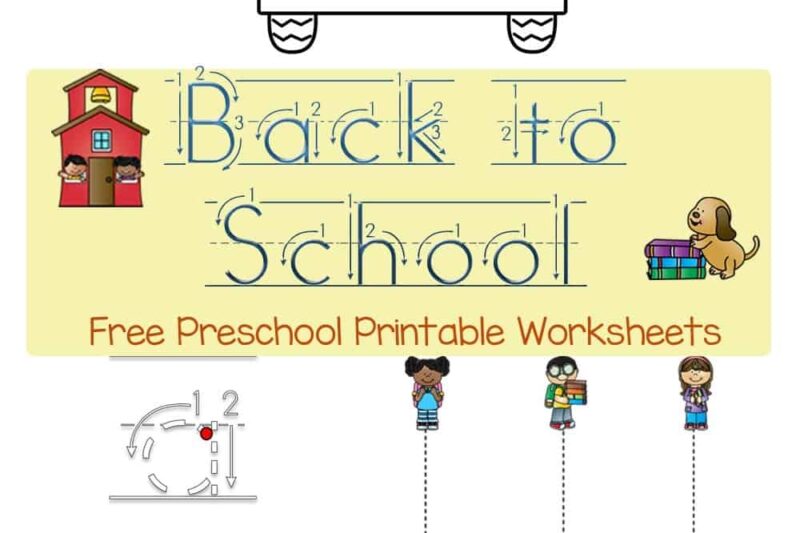 Preschool Back To School Printables