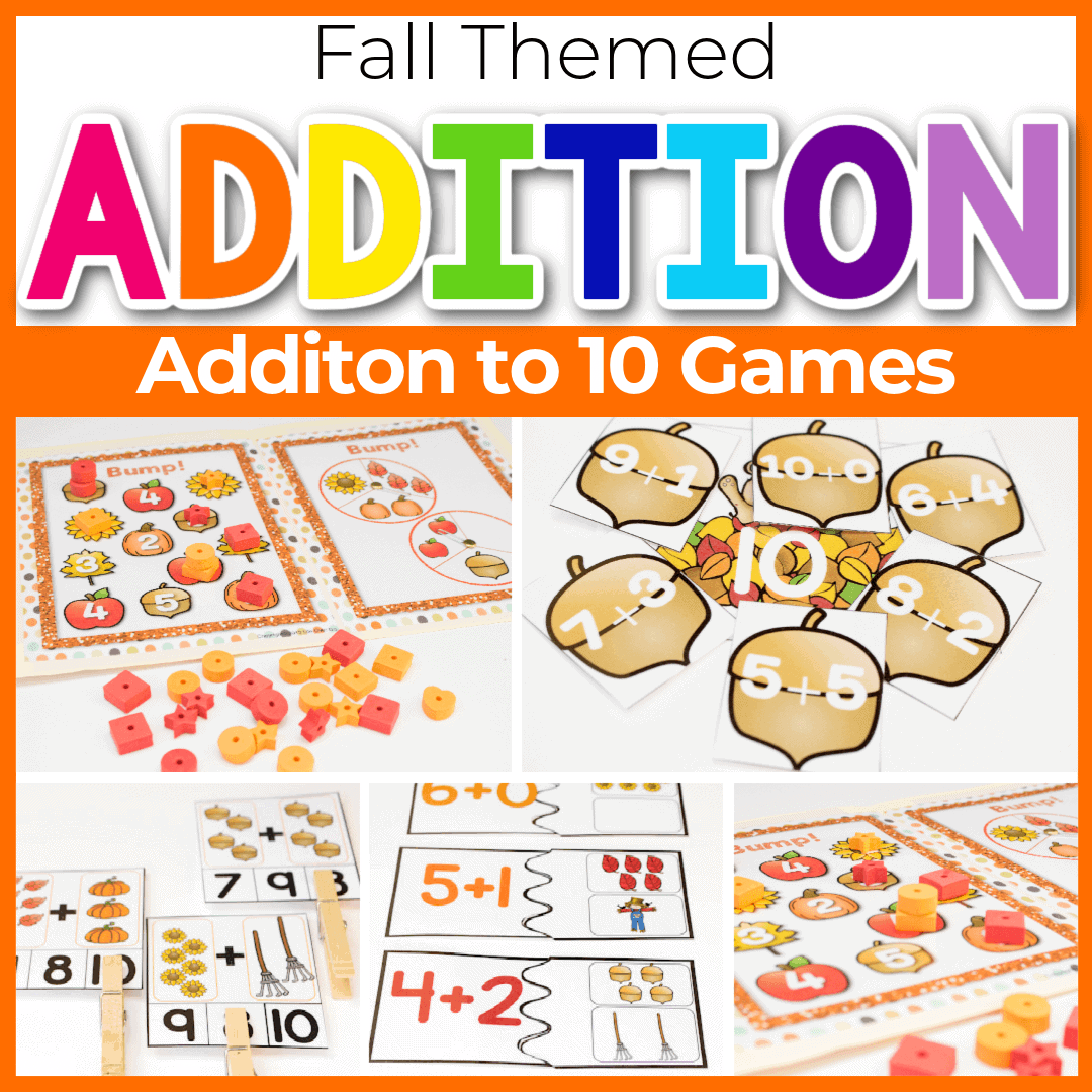 Printable Addition Games For Preschool