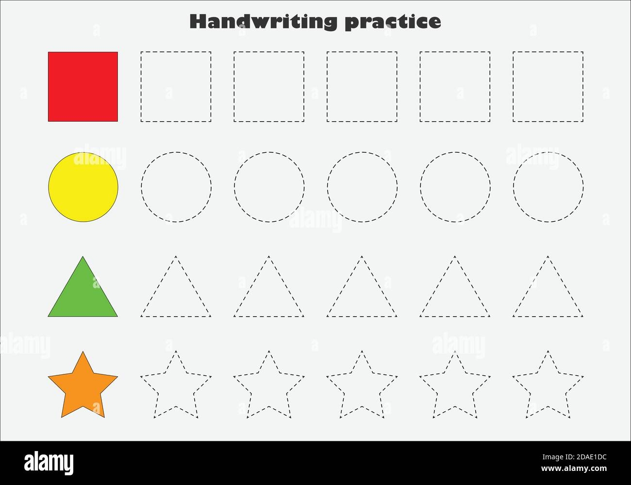Handwriting Practice Sheet Kids Preschool Activity Educational Children Game Printable Worksheet Writing Training Learning Geometric Shapes Stock Vector Image U0026 Art Alamy Handwriting Practice Sheet Kids Preschool Activity Educational Children Game Printable Worksheet Writing Training Learning Geometric Shapes Stock Vector Image U0026 Art Alamy