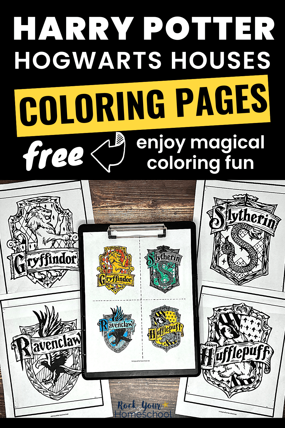 Harry Potter Houses Coloring Pages For Magical Fun Free 