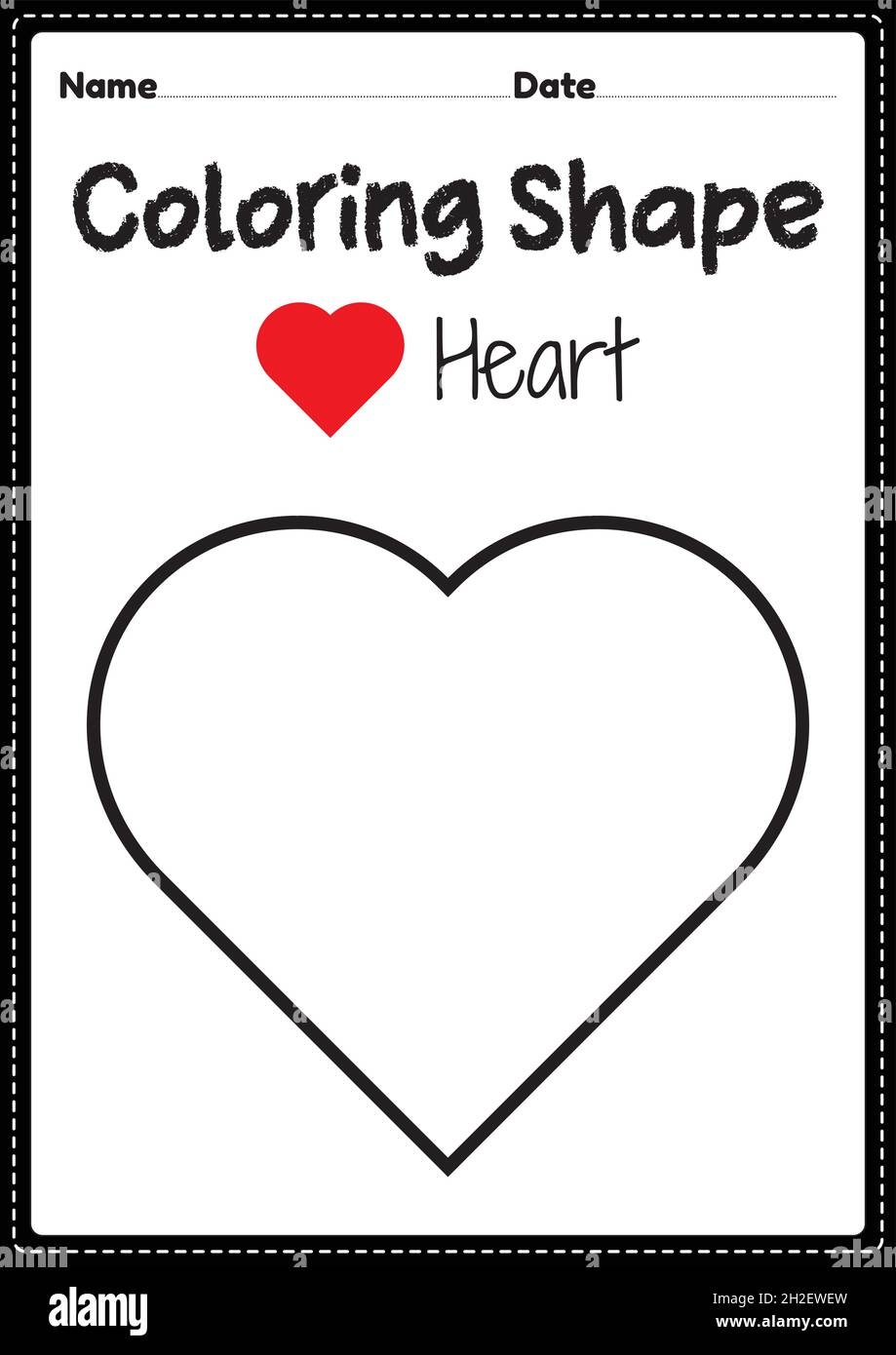 Heart Coloring Page For Preschool Kindergarten U0026 Montessori Kids 