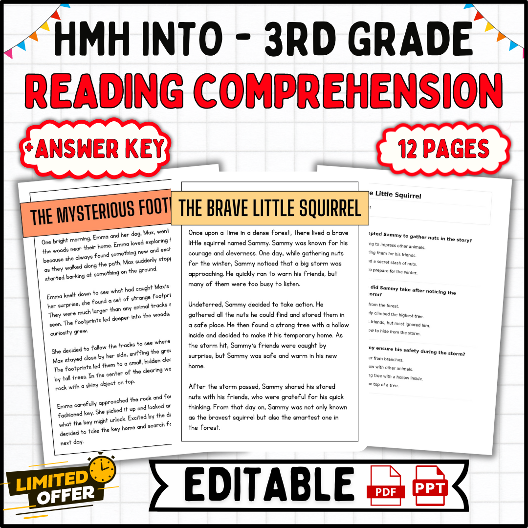 Reading For Comprehension Worksheets-3rd Grade
