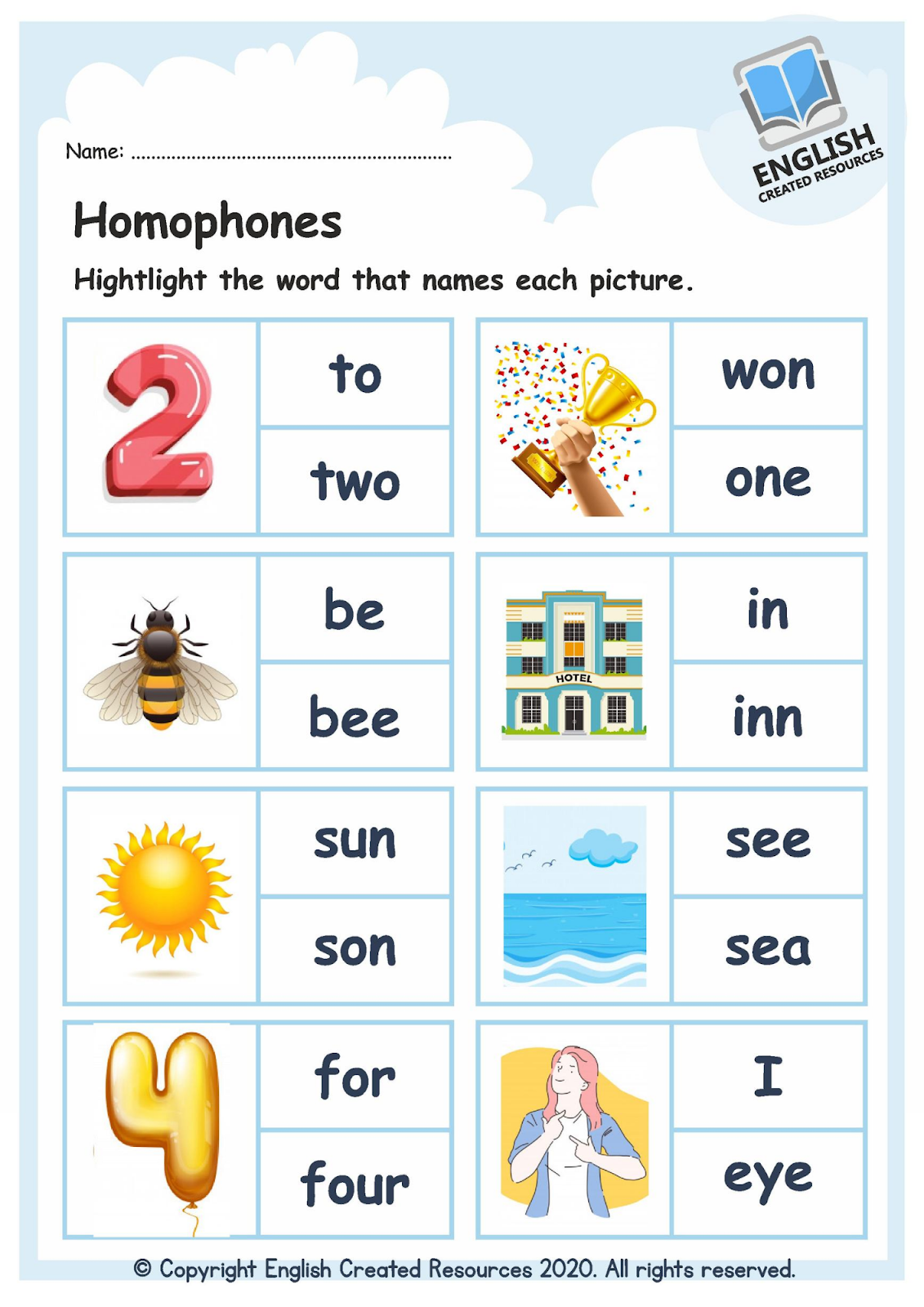 Homophones Worksheets English Created Resources Worksheets Library